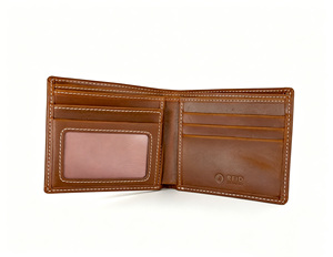 [En Stock] [Precio de Venta al Público] Cartera Bifold para Hombre Castello, RFID, Cuero Genuino Crazy Horse, Marrón Claro - Product Image 5