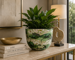 Wholesale Set of 3 New Design Eco-Friendly Iron Planter Pot <b>Sticker</b> Enamel Handmade for Home and Garden Decoration Customized - Product Image 1