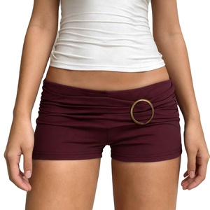 Shorts décontractés pour femmes, qualité professionnelle, taille élastique à cordon de serrage, ajustement réglable, séchage rapide, finition douce, essentiels de l'été - Product Image 1