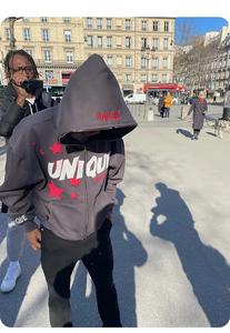 เสื้อฮู้ดผ้าคอตตอน100% มีซิปรูดโอเวอร์ไซส์สำหรับผู้ชายเสื้อฮู้ดดีไซน์3D น้ำหนักมากโลโก้ออกแบบได้ตามที่ต้องการ - Product Image 6