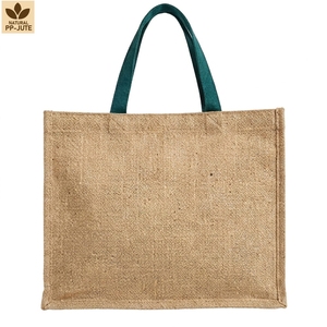 Laminated Jute Grocery <b>Shopping</b> <b>Tote</b> <b>Bag</b> for Supermarket Fruit Vegetable Carry Custom Logo Wholesale ODM Private Label Reusable - Product Image 2