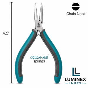 LUMINEX IMPEX LUB=113 Alicates de Punta Larga de Acero Inoxidable, Ligeros, para Trabajos de Joyería, Pulido y Acabado - Product Image 3