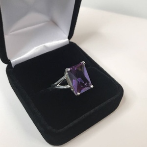 Anillo Ovalado de Alejandrita en Plata de Ley, Talla Personalizada, Cambio de Color, Joyería de Piedra de Nacimiento de Junio, Regalo para Mujer, Compromiso, Boda, Fiesta - Product Image 5