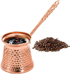 Cafetera Turca Clásica de Aluminio de 12 oz, Cafeteras y Teteras Árabes Martilladas a Precio de Mayoreo - Product Image 1