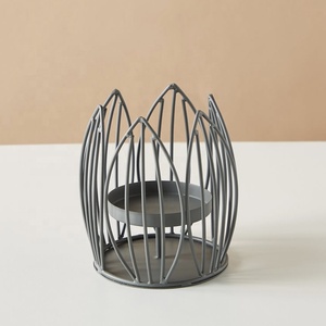 Support de bougie chauffe-plat en métal au design créatif en fil métallique, fabrication artisanale durable, pour décoration de Noël et de la maison, directement de l'usine - Product Image 2