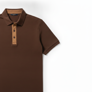 Chemise à manches courtes pour homme de qualité supérieure, design moderne personnalisé, tricotée, coupe classique, respirante, motif uni, logo - Product Image 3
