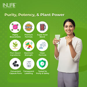 Suplemento Vegano de Vitamina B12 a Base de Plantas Naturales, Alta Absorción, Superalimentos, 120 Cápsulas Vegetarianas, Producto de la India, OEM - Product Image 4