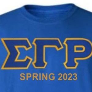 T-shirt à lettres Sigma Gamma Rho pour femme, manches courtes, col rond, en coton, motif graphique, décontracté, vêtement de sororité, haut tendance personnalisé - Product Image 6