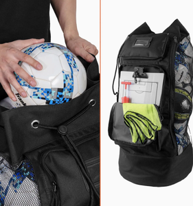Sac de sport en maille à cordon réglable en polyester écologique pour le football et la natation – Promotion été - Product Image 3