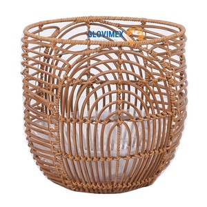 Cesta de Picnic Elegante de Bambú y Ratán, Organizador de Almacenamiento de Fibra Natural Hecho a Mano, con Logotipo Personalizado, Ecológico y Rústico - Product Image 4