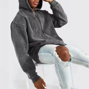 Sweat-shirts pour hommes personnalisés, coupe classique, en molleton uni, qualité luxe, style streetwear, pour l'hiver 2026, à prix de gros - Product Image 2