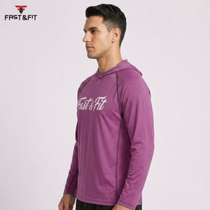 Vente en gros de sweats à capuche de pêche pour hommes, à manches longues, légers, respirants, à séchage rapide, avec sublimation de logo - Product Image 6