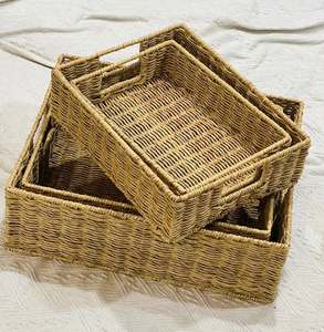 Vietnam Natural Rattan <b>Basket</b> Handcrafted <b>Wicker</b> Organizer for <b>Laundry</b> Clothes Toys Towels Blankets and Home Storage - Product Image 2