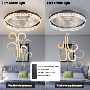Ventilateur de plafond moderne 50 cm DC avec lumière et télécommande, LED dimmable, minuterie réversible pour salon - Product Image 6