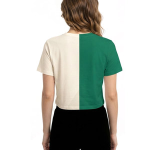 T-shirt court tendance pour femme, manches courtes, taille courte, vêtement décontracté, tissu doux, coupe ajustée, idéal pour le quotidien - Product Image 2