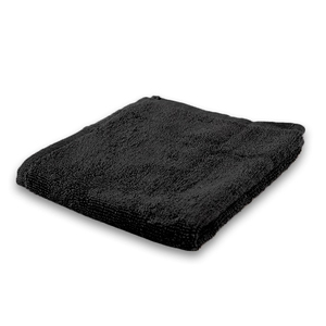 Serviette de toilette en coton noir ELVARON, douce, absorbante, couleur unie, rectangulaire, pour usage quotidien - Product Image 4