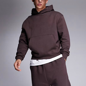 Sweat-shirts en polaire pour homme de haute qualité 550 g/m², 100 % coton, coupe ample, logo imprimé en relief personnalisé, respirant - Product Image 1