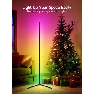 Lampada d'ambiente angolare a LED RGB, 16 milioni di colori, controllo remoto tramite app intelligente, sincronizzazione musicale con lampada da terra - Product Image 4