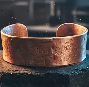 Antique <b>Copper</b> Plated Cuff Bracelet Vintage Hand Carved Design Unisex Fashion Jewelry Solid <b>Copper</b> Alloy Bracelet - Product Image 1