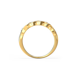 Bague à maillons entrelacés en diamant de culture - Product Image 5