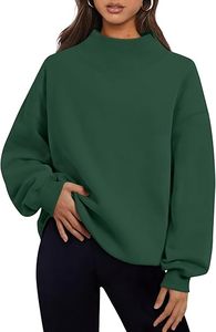 Womens Oversized Sweatshirts <b>Mock</b> <b>Neck</b> Pullover Long Sleeve <b>Tops</b> Fall Fashion Outfits 2026 Clothes - Product Image 2