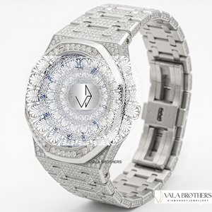 นาฬิกา Audomers Piguat Offshore Chronograph Diamond ขนาด 42 มม. ตัวเรือนสแตนเลสทรงแปดเหลี่ยม หน้าปัดอนาล็อก กระจกแซฟไฟร์ ดีไซน์โบราณ ลายการ์ตูน แฟชั่น - Product Image 6
