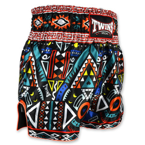 Shorts de Muay Thai Twins à imprimé coloré en satin, short de boxe personnalisé avec logo et designs, shorts de Muay Thai, shorts de boxe, short de kickboxing - Product Image 4