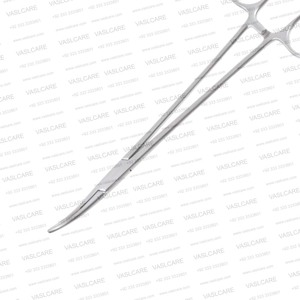 Pinces Schnidt pour amygdales 7-1/2″ (19cm) à anneaux fermés en acier inoxydable, hémostat long à forte courbure pour chirurgie mammaire par Vaslcare - Product Image 3