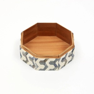Boîte à bijoux de luxe à motif géométrique avec couvercle, incrustation d'os, faite à la main, pour la décoration intérieure, exportateur - Product Image 4