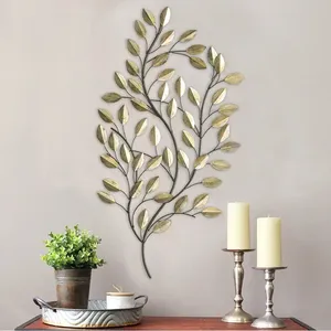 Décoration murale en métal artisanale avec un design floral élégant pour une décoration murale moderne dans les salles à manger, les chambres ou les salons - Product Image 6