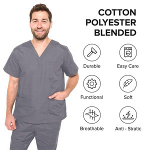 New Fashion Medical Uniforms Men Nursing <b>Scrubs</b> Joggers <b>Scrubs</b> <b>Sets</b> Uniforms Male and Female <b>Scrub</b> <b>Sets</b> - Product Image 3