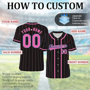 เสื้อเบสบอลแขนสั้นผู้ชาย ระบายอากาศได้ดี ดีไซน์กระดุมเต็มตัว ปรับแต่งได้ พิมพ์ลายซิลค์สกรีน ผ้าออร์แกนิค 100% - Product Image 2