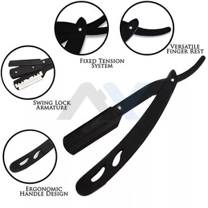 High Quality Vintage <b>Single</b> Blade Folding Stainless Steel Straight Razor for Men Face Body Grooming Professional Barber Shaving - Product Image 2