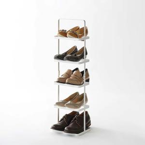 Minimalist White <b>Shoe</b> Rack Multi Tier <b>Vertical</b> <b>Storage</b> Organizer Space Saving Design Strong Stable Frame Elegant Home Display - Product Image 3