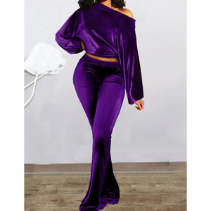 Velvet Tracksuit for Women 2026 Custom logo Velour Sweatsuit Women's Sweat <b>Suits</b> Two-piece <b>Jogging</b> <b>Suit</b> Velour Lady Tracksuit - Product Image 3