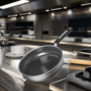 Professional <b>Nonstick</b> Saute Pan Featuring Heavy Duty Aluminum Core Tempered Glass Lid Ergonomic Heat Resistant Handles - Product Image 6