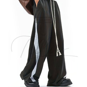 Pantalones Deportivos Holgados de Alta Calidad para Hombre, Talla Grande, Cintura Elástica con Cordón, Pierna Ancha, 100% Algodón Felpa - Product Image 6