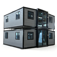 Structure stable et durable, maison conteneur extensible de 40 pieds sur 30 pieds, 2 salles de bain, 3 chambres