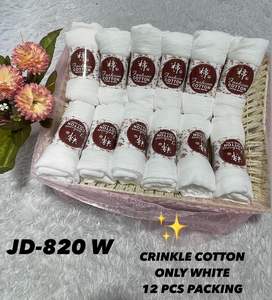 Ensemble de 12 hijabs en coton froissé 2026 – Foulards faits main de qualité supérieure, motifs floraux et unis, tons pastel chics et terreux. Doux et respirant - Product Image 5