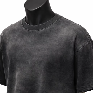 เสื้อยืดคอตตอนแท้ 100% ทรงบ็อกซี่ หนานุ่ม สไตล์สตรีทแวร์ รับผลิตเสื้อผ้าแบรนด์ OEM ODM ขายส่งจากโรงงาน - Product Image 4