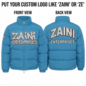 Premium 240 GSM Polyester Puffer Jacket Quilted Warm <b>Winter</b> Stand Collar Long Windproof <b>Waterproof</b> Hooded Blue Black White <b>Coat</b> - Product Image 1