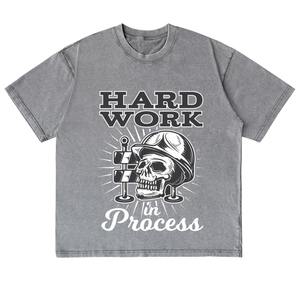 T-shirts surdimensionnés personnalisés pour hommes en coton épais 100% de haute qualité, noirs unis, avec logo imprimé, ou blancs vierges en gros pour hommes - Product Image 5