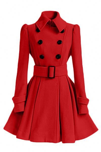 Lady Womens <b>Coat</b> Fashion Long Length Warm Winter Outerwear Jacket Elegant Ladies <b>Coat</b> Long Sleeve Button Front Tailored - Product Image 5