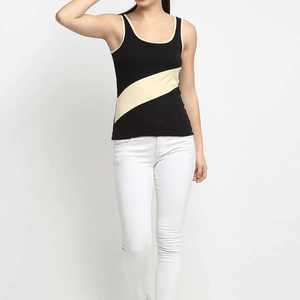 Women Casual Breathable Tank <b>Top</b> Wholesale Bulk Cotton Ribbed Sleeveless Slim Fit Front Logo OEM ODM Manufacturer Supplier - Product Image 3