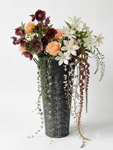 Galvanized Metal Customized American Rustic Farmhouse Planter <b>Vase</b> for Flower and Garden Use - Product Image 1