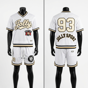 ชุดเสื้อและกางเกงขาสั้นผ้าเจอร์ซีย์โพลีเอสเตอร์ตาข่ายพรีเมียม 180 GSM สีส้มดำ ตกแต่งด้วยผ้าทวิลล์ปักโลโก้ตามสั่ง ชุดกีฬาสำหรับผู้ชาย - Product Image 3