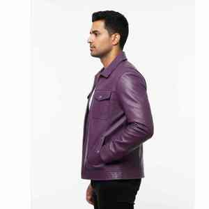 <b>Men</b> <b>Leather</b> <b>Jacket</b> for Sale in Unique Style <b>Genuine</b> Cowhide <b>Leather</b> Casual Street Wear - Product Image 3