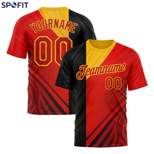 Maillot de football personnalisé 100% polyester, nom de l'équipe, numéro, logo, manches courtes, sublimation, uniforme de football - Product Image 2