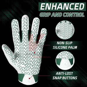 Gants de football américain à adhérence avancée, logo personnalisé, équipement d'entraînement professionnel pour receveurs, haute performance, approvisionnement en gros - Product Image 5