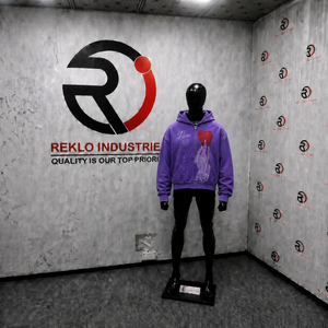 Sudadera con Capucha y Cremallera para Hombre, Color Morado, Talla Grande, Diseño de Corazón, Informal, de Algodón Tejido, con Logotipo Frontal, Estilo Otoñal, Ropa Urbana - Product Image 3